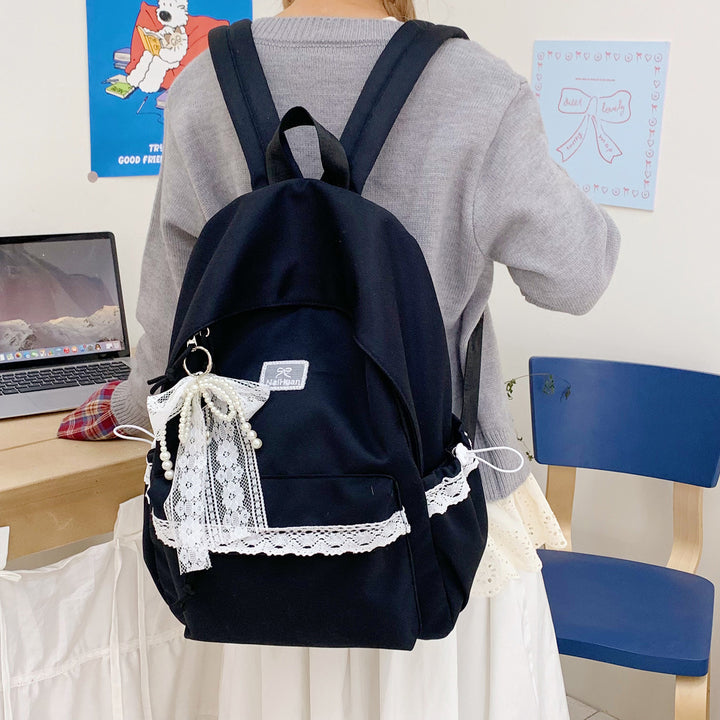 Elegant Lace-Trimmed Daily Backpack Kalsten