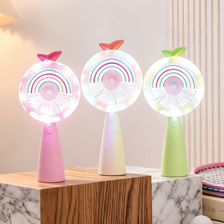 Women Portable USB Hand Fan with LED Lighting Kalsten