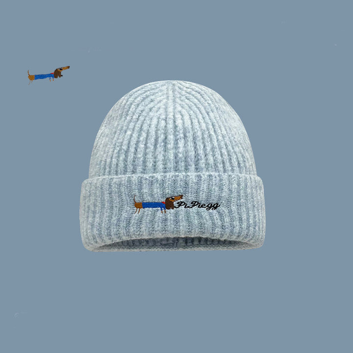 Knitted Dog-Themed Beanie