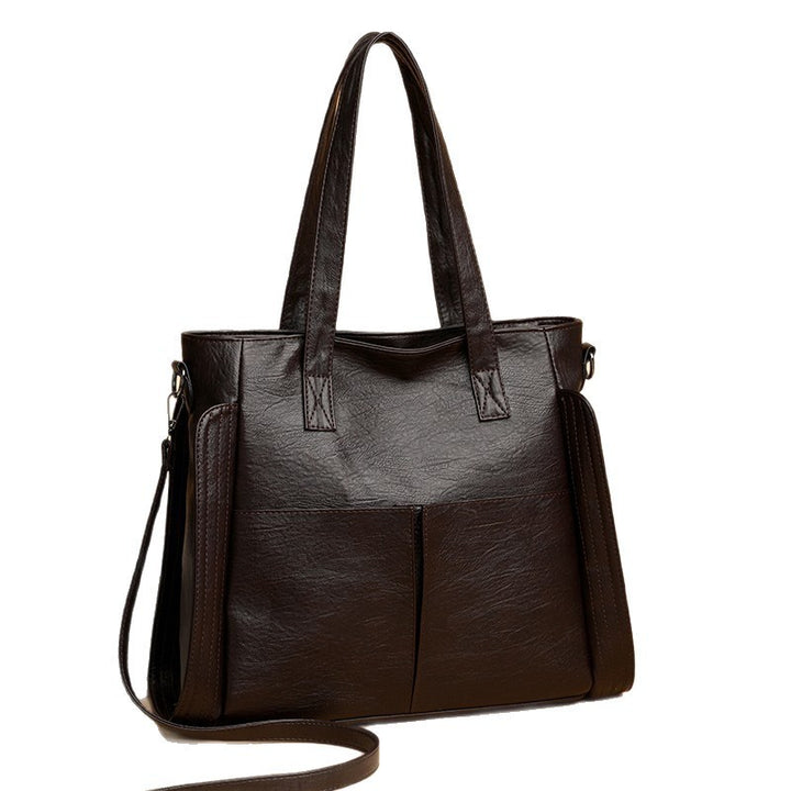Sleek Leather Structured Tote