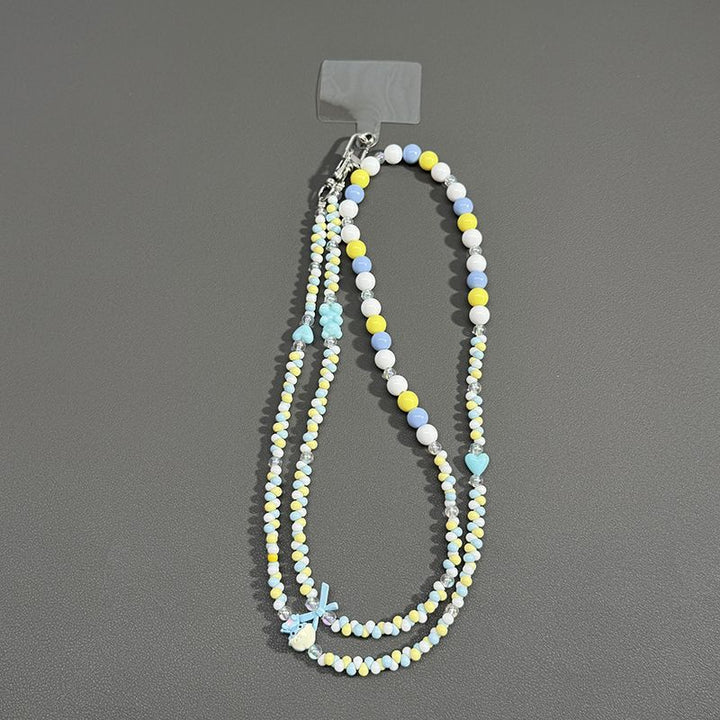Beaded Eyewear Chain with Butterfly Accents Kalsten