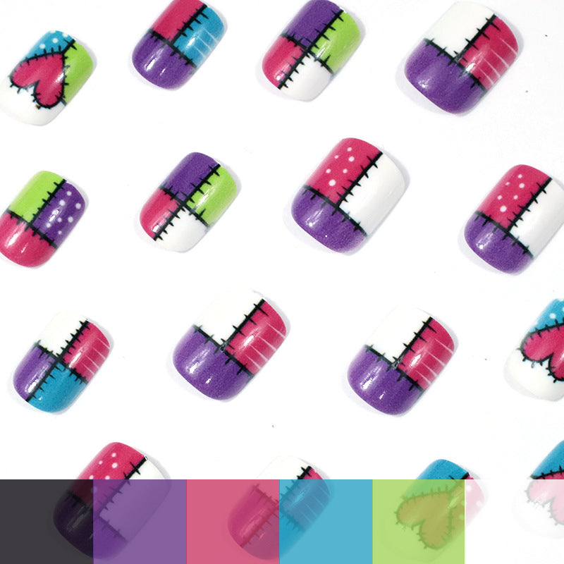 Artistic Heart-Printed Nail Art Set Kalsten