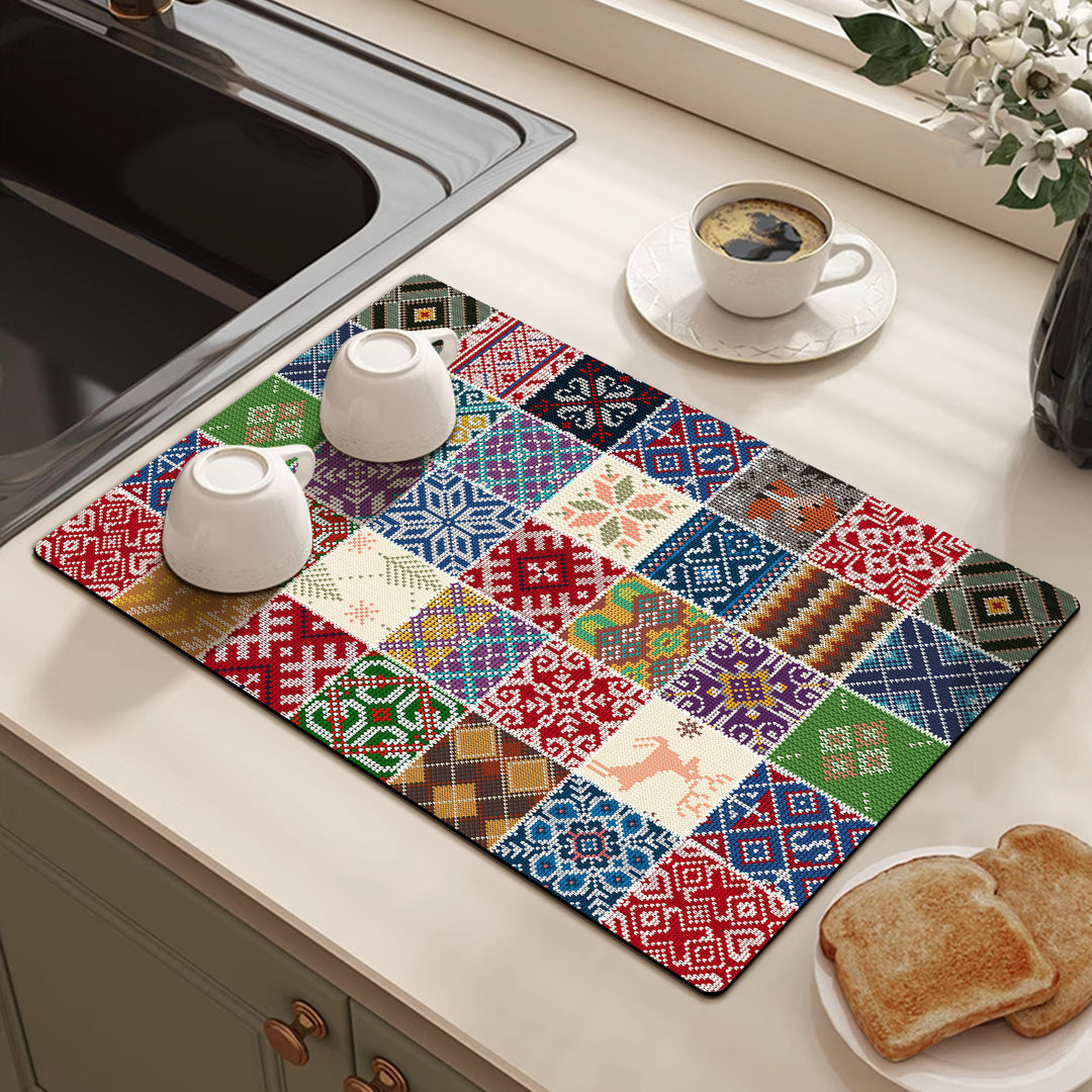 Vintage Floral Pattern Baking Mat
