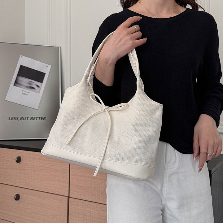 Striped Casual Tote Bag