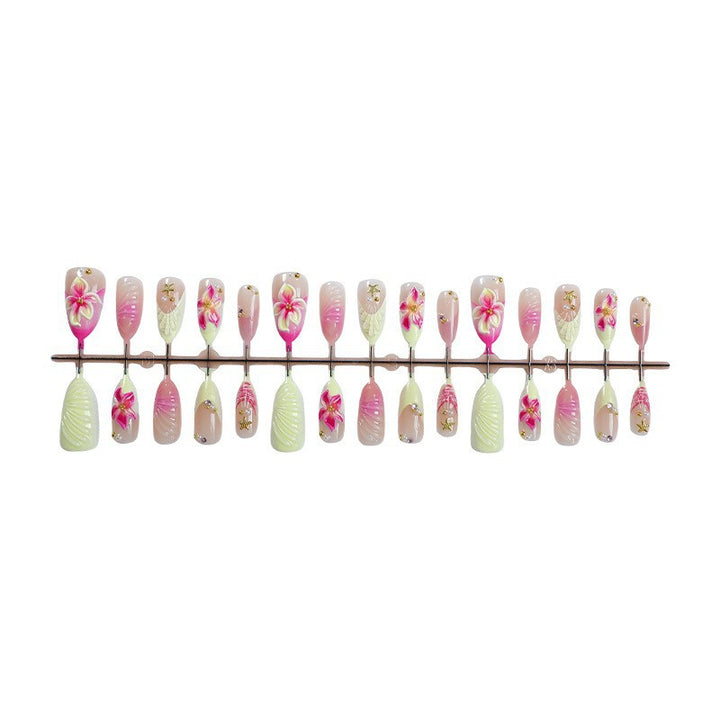 Artificial nail set with floral 3D designs Kalsten