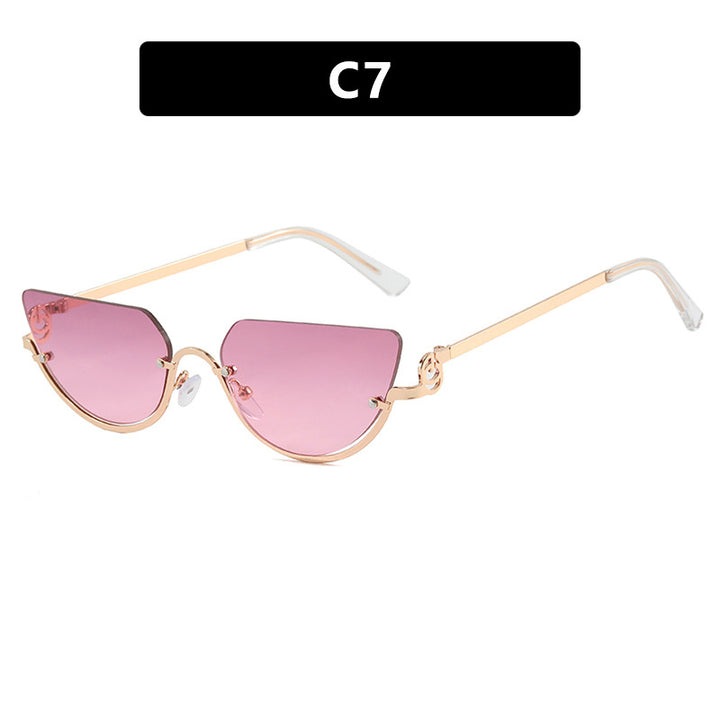 Ladies Cat-Eye Sunglasses with Gold-Colored Metal Frame and UV Protection Kalsten