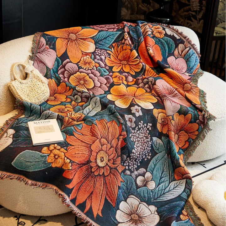 Floral Patterned Throw Blanket