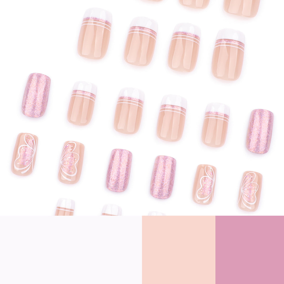 Artful Nail Art with Delicate Butterfly Motif Kalsten