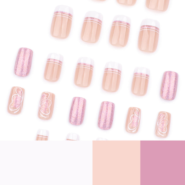 Artful Nail Art with Delicate Butterfly Motif Kalsten