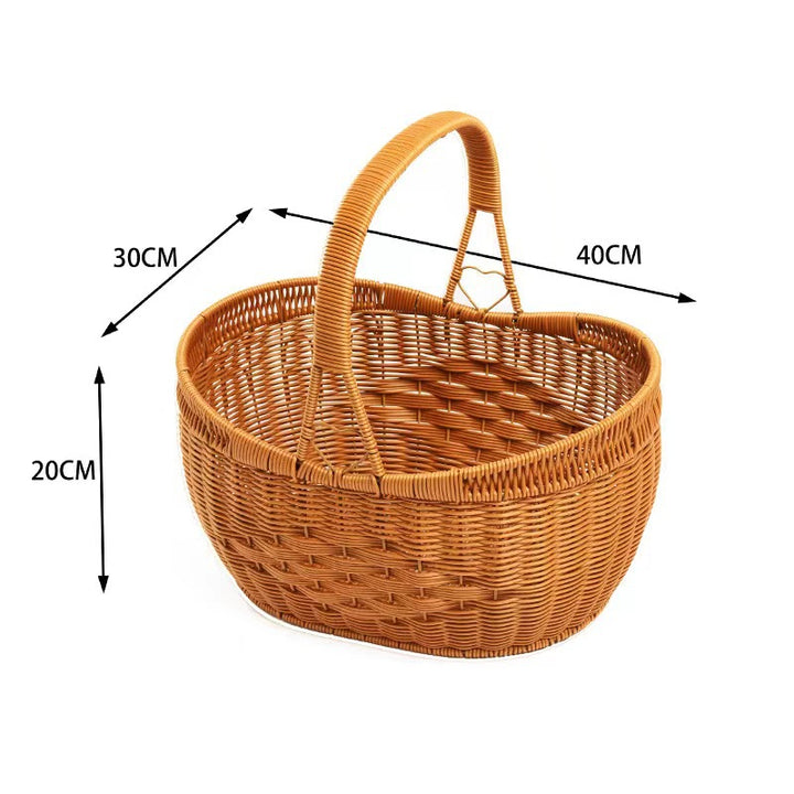 Ladies braided shopping basket with heart detail Kalsten