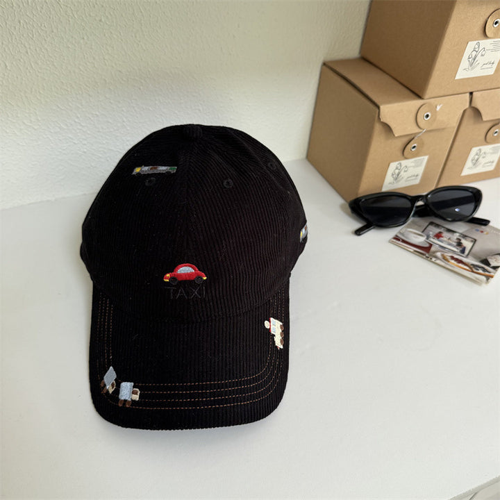Men's Corduroy Taxi Embroidered Baseball Cap Kalsten