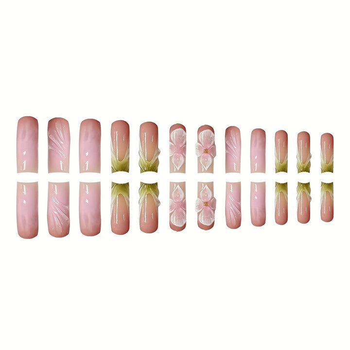 Artistic Floral Press-On Nail Extensions Kalsten