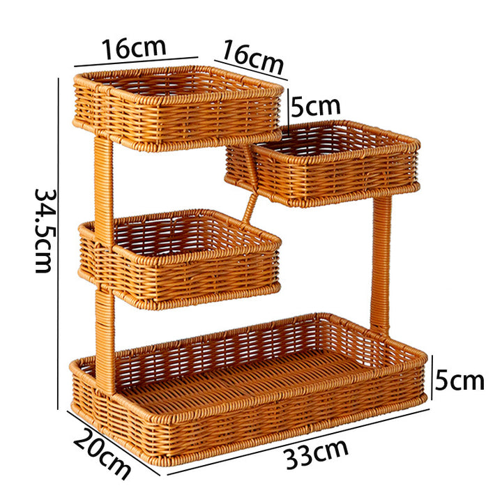 Multi-Tiered Wicker Storage Kalsten