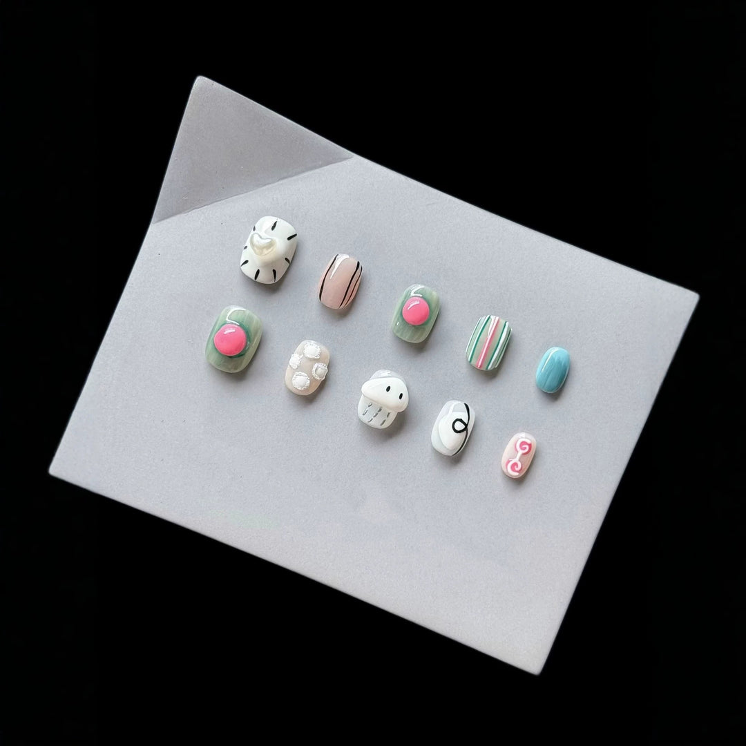 Creative Press-On Nail Art Collection