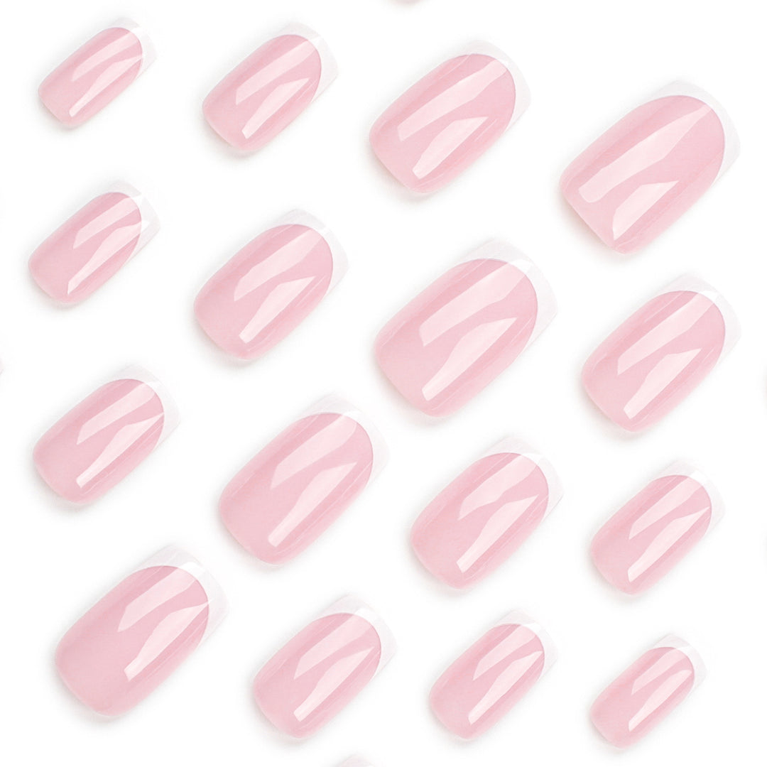 Elegant Nail Extensions with Precise French Tip Kalsten