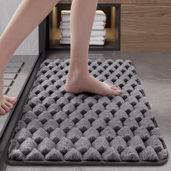 Plush Microfiber Bathroom Mat