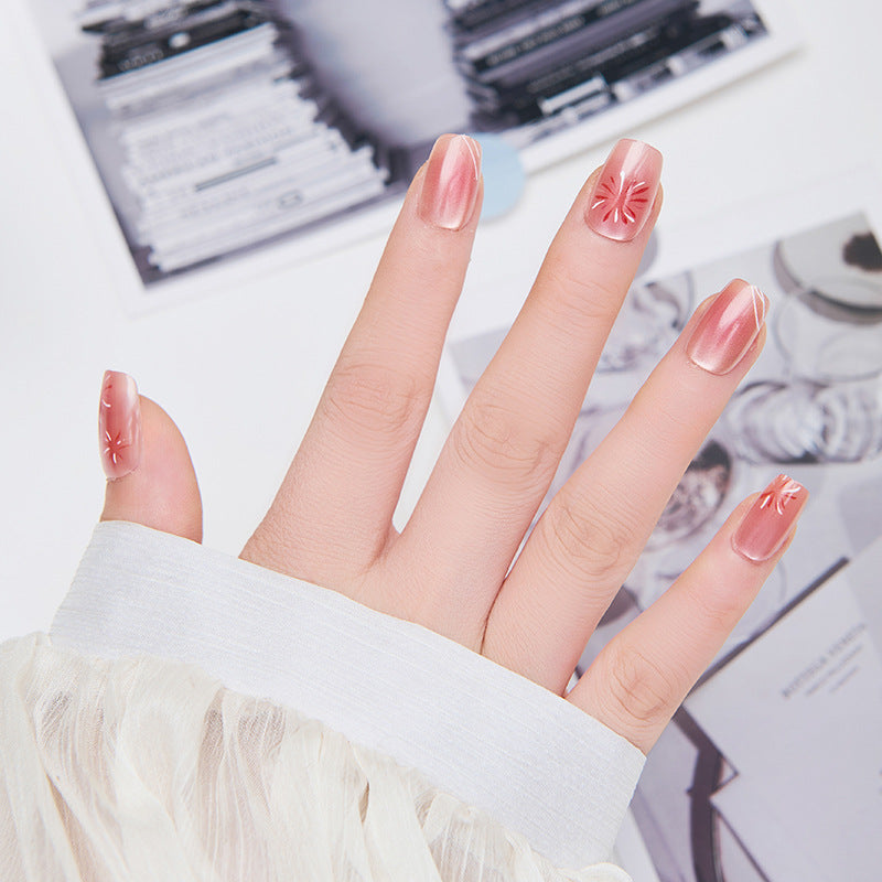 Artistic nail extensions with floral accents Kalsten
