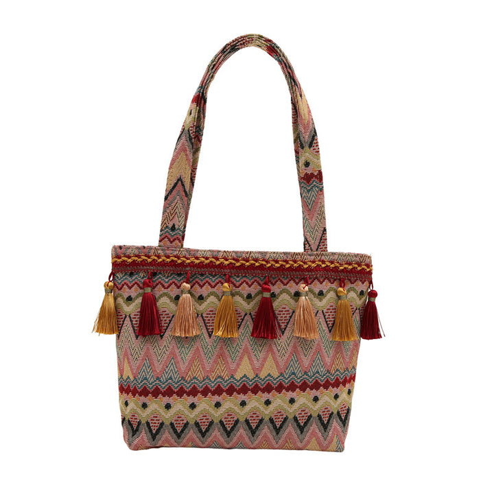 Geometric Patterned Decorative Tote Bag