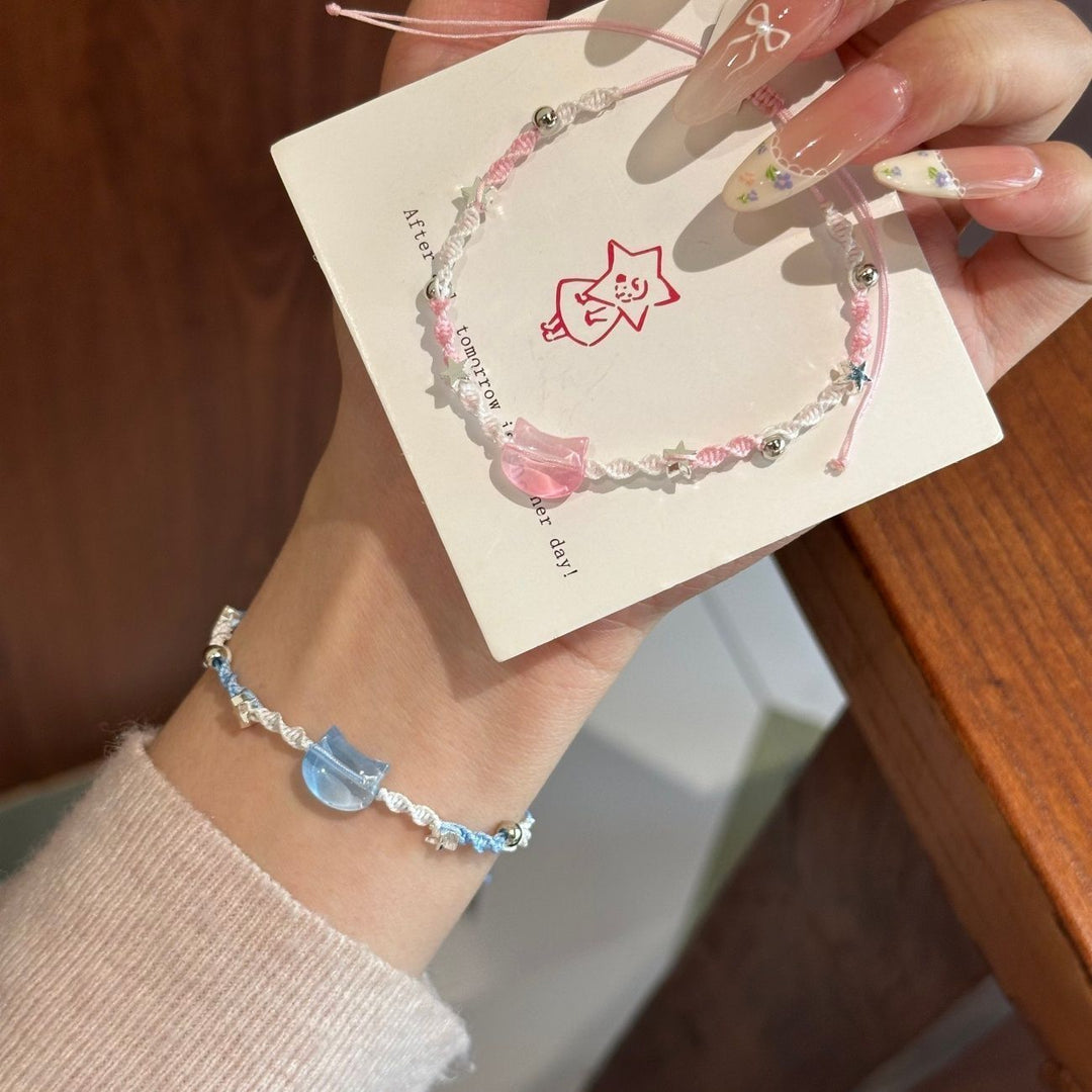 Adjustable Cat-Themed Charm Bracelet Kalsten