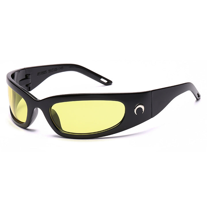 Sleek Transparent Shield Sunglasses