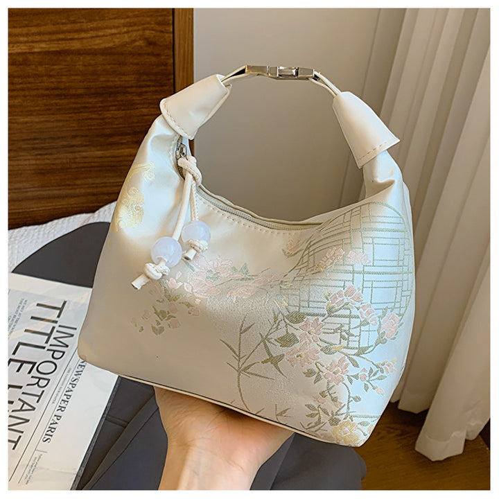 Floral-Patterned Handheld Evening Bag Kalsten