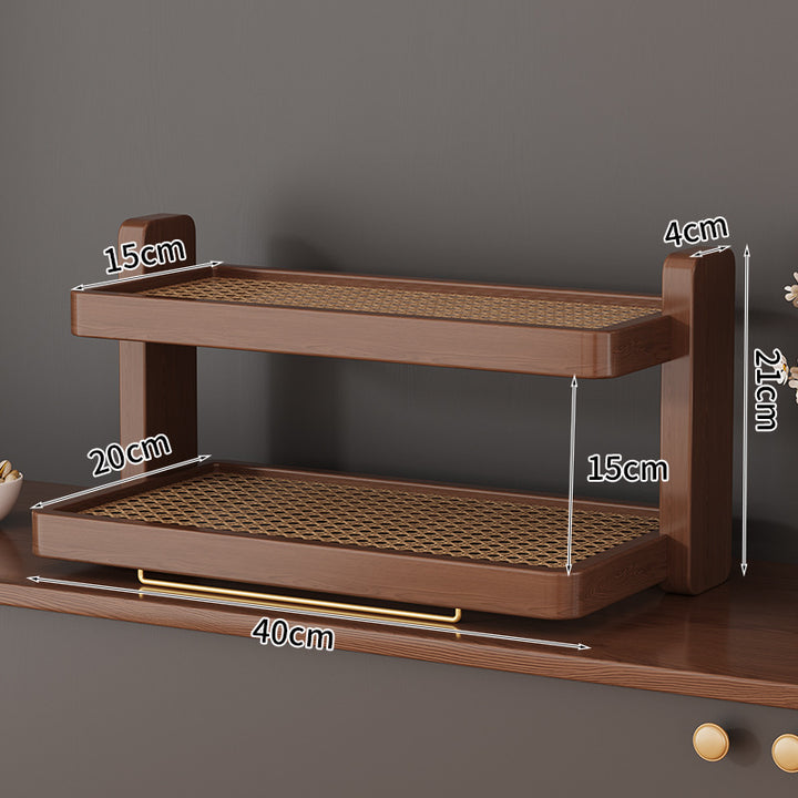 Wooden Tiered Storage Shelf Kalsten