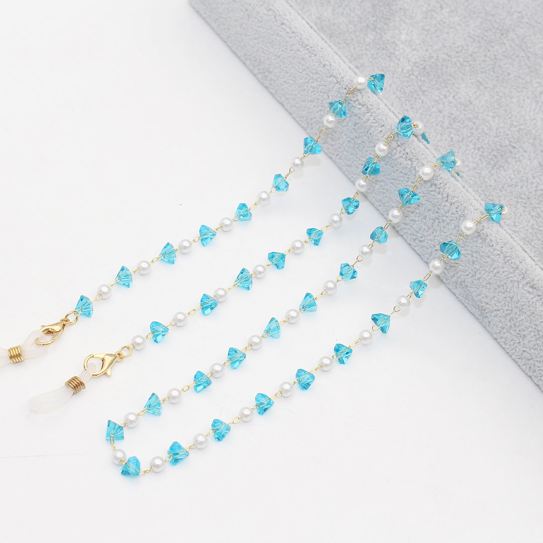 Stylish Pearl and Crystal Eyewear Chain Kalsten