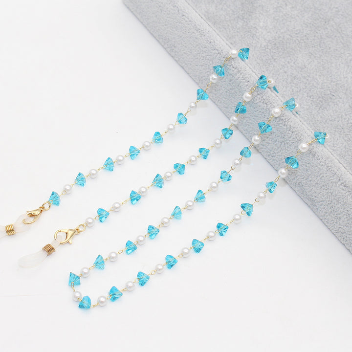 Stylish Pearl and Crystal Eyewear Chain Kalsten