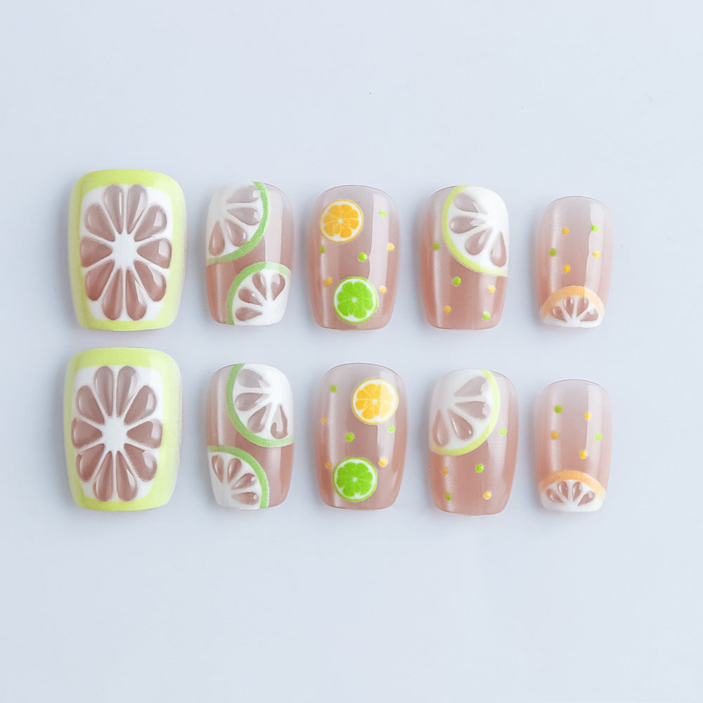 Tropical Fruit-Themed Press-On Nails Kalsten