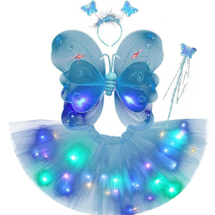 Girls' Enchanting Light-Up Butterfly Costume Set