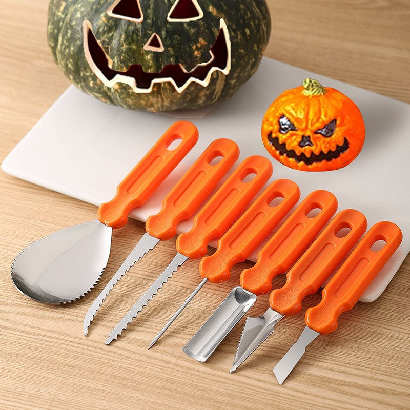 Fruit and melon baller with ergonomic plastic handle and stainless steel cutting blade