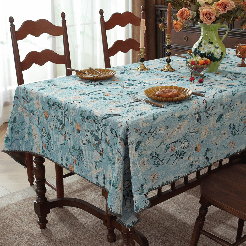 Decorative Floral Embroidered Tablecloth