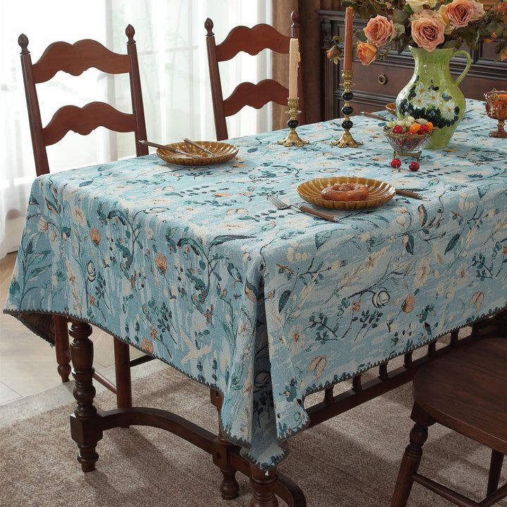 Decorative Floral Embroidered Tablecloth