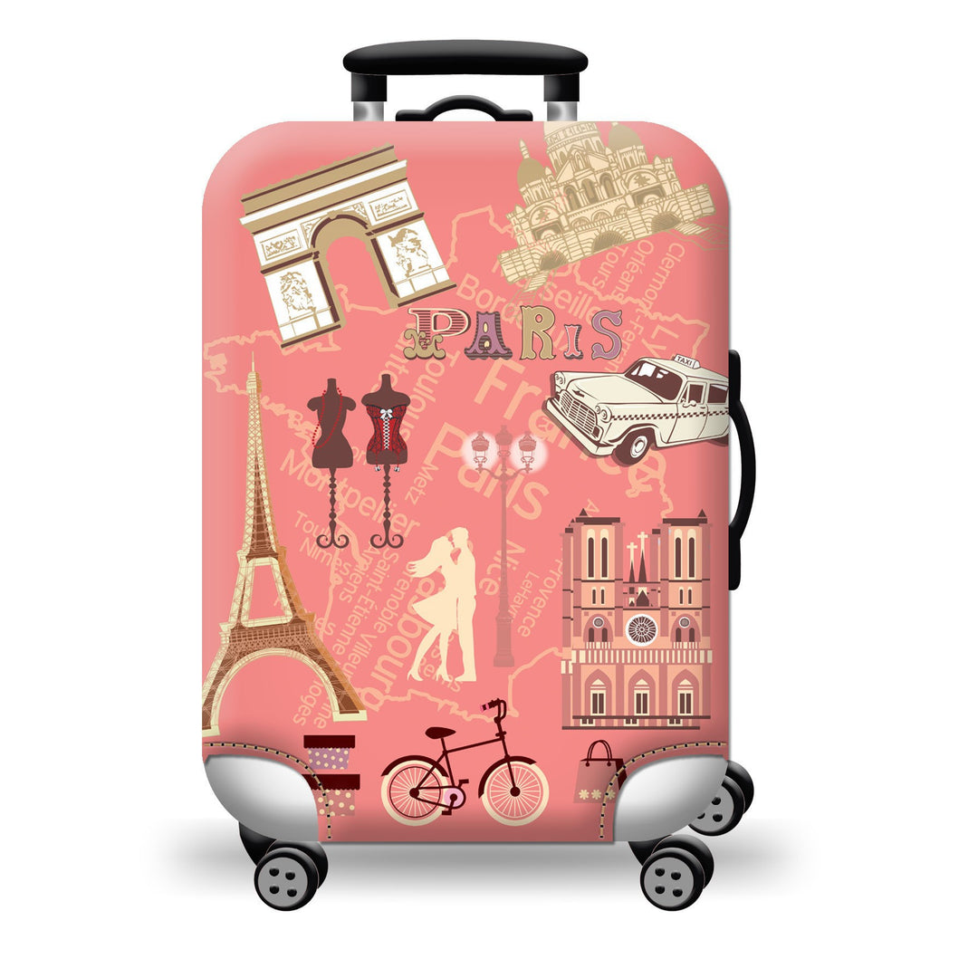 Unisex hard-shell luggage with trendy dog motif Kalsten