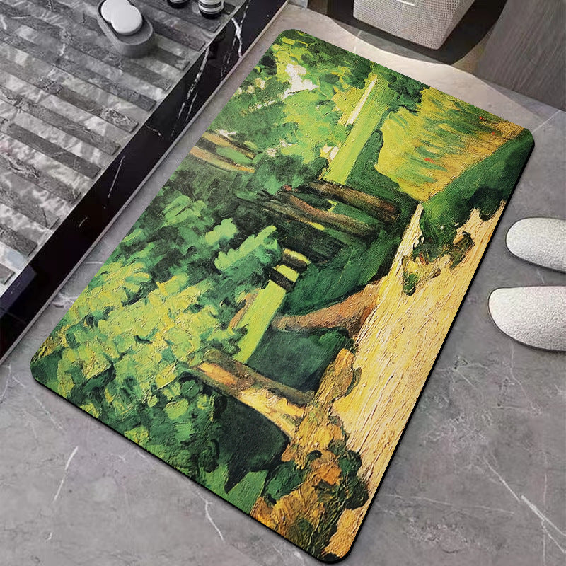 Artistic Oil Painting Bath Mat