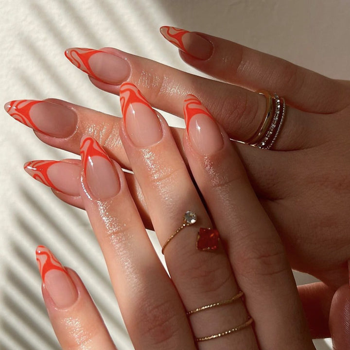 Artistic Flame-Design Press-On Nail Kit kalsten