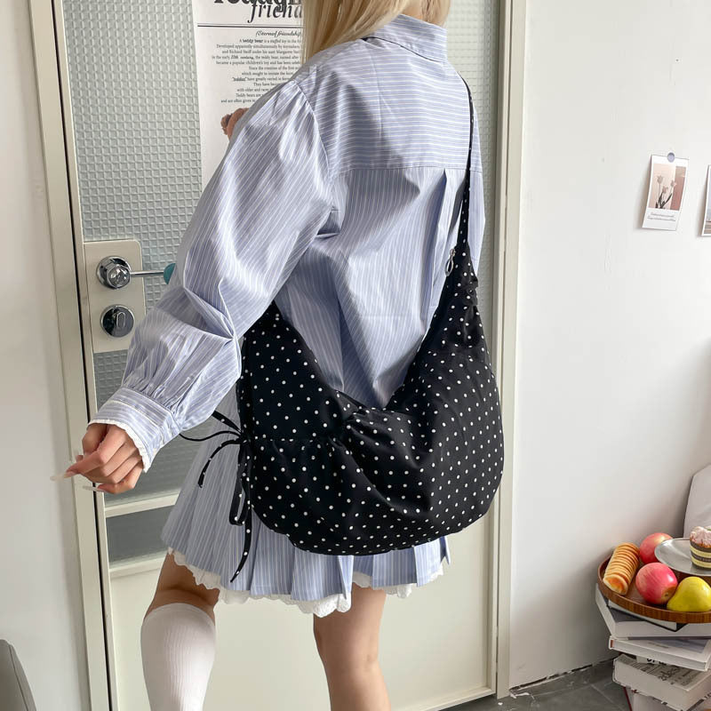 Fashionable Polka Dot Hobo Bag