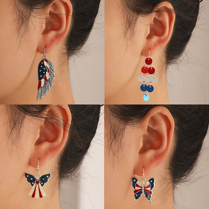Women's unusual star-rose acrylic earrings with feather-light wearing comfort and fishhook closure Kalsten