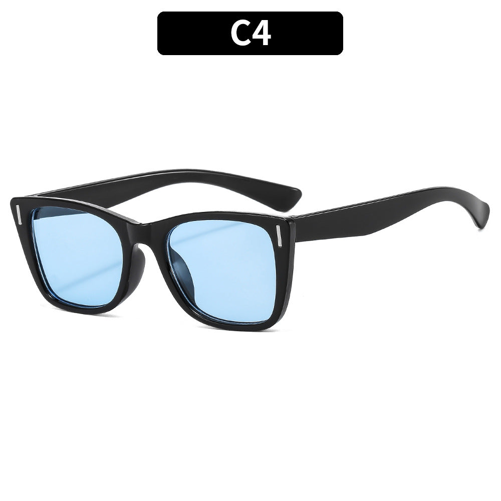 Retro-Inspired Angular Frame Sunglasses