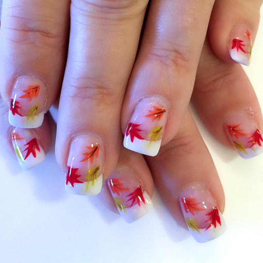Fall-Themed Acrylic Nail Art Kalsten