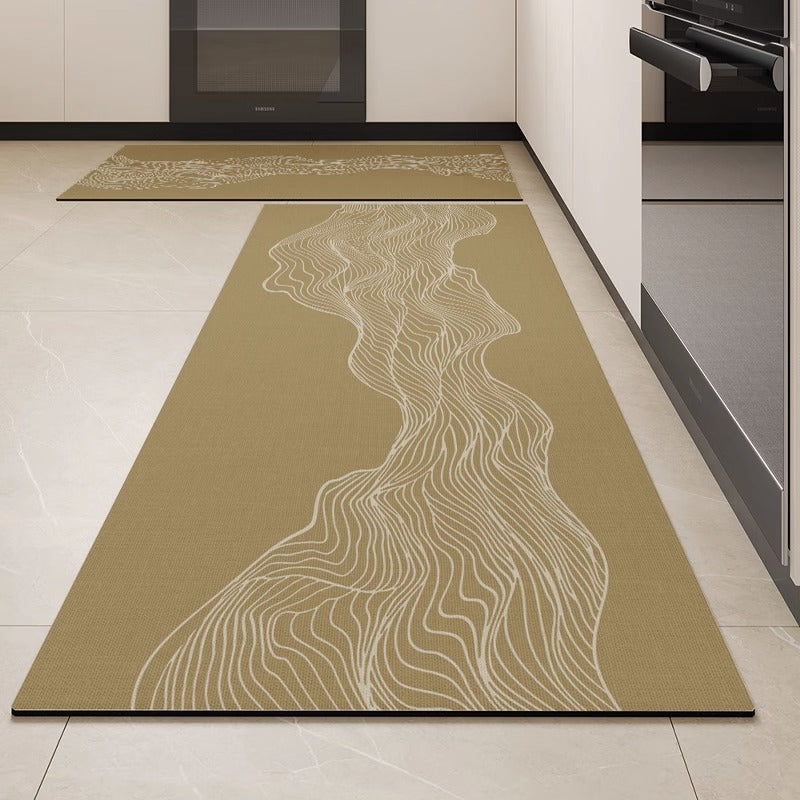 Abstract Line Art Non-Slip Kitchen Mat Kalsten