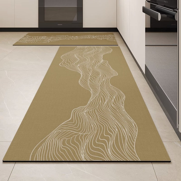 Abstract Line Art Non-Slip Kitchen Mat Kalsten