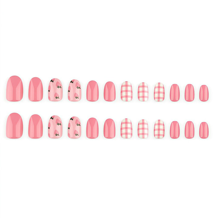 Artificial Nails in Spring Strawberry Design Kalsten