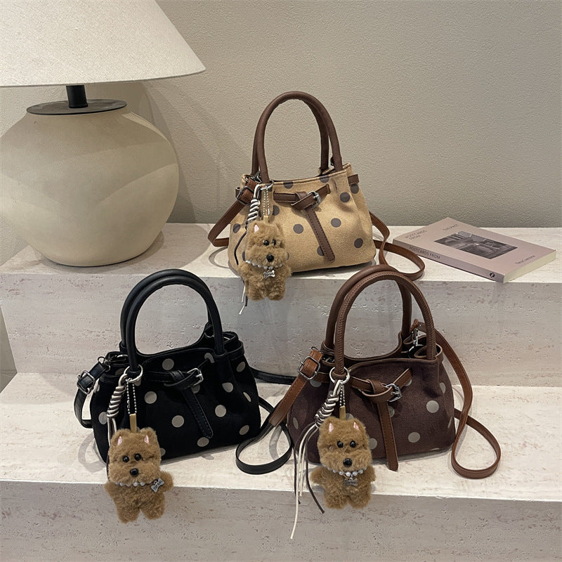 Stylish Polka Dot Handheld Tote Bag