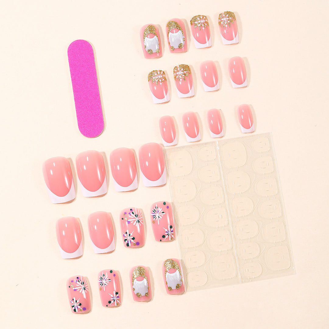 Decorative Holiday-Themed Acrylic Nail Art Extensions Kalsten