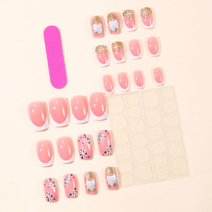 Decorative Holiday-Themed Acrylic Nail Art Extensions Kalsten
