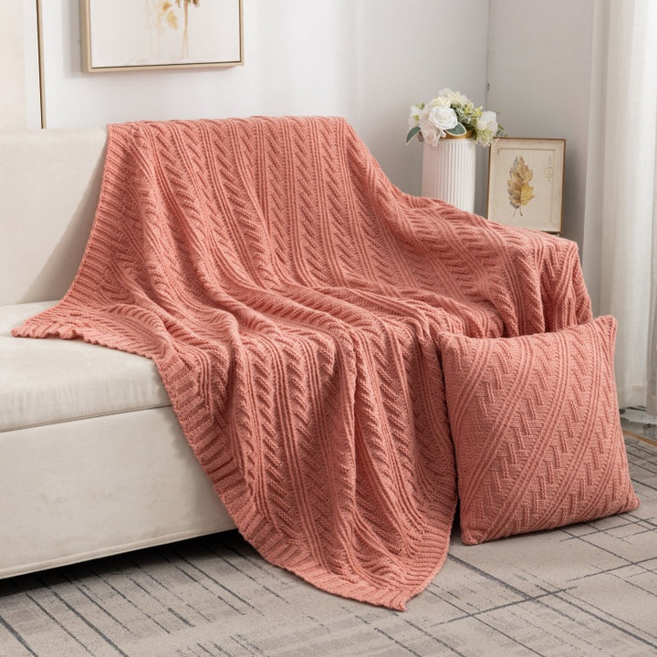 Luxurious Textured Knit Blanket