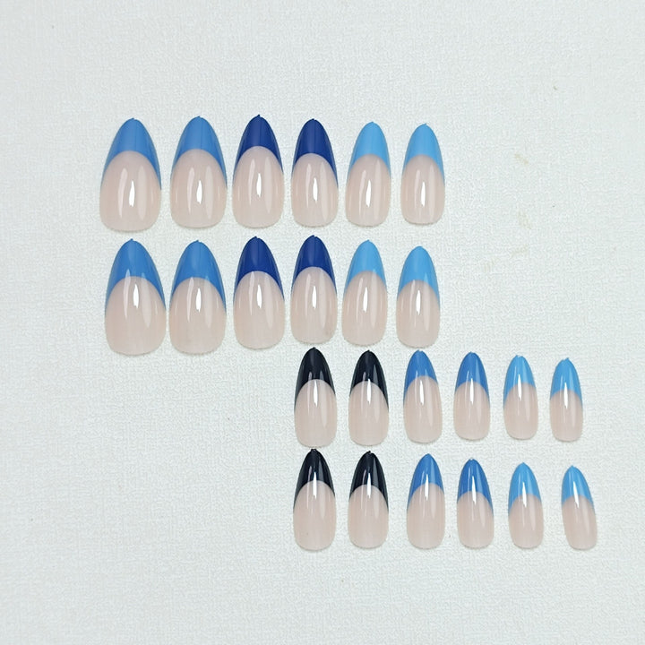 Elegant Stiletto French Tip Press-On Nails Kalsten