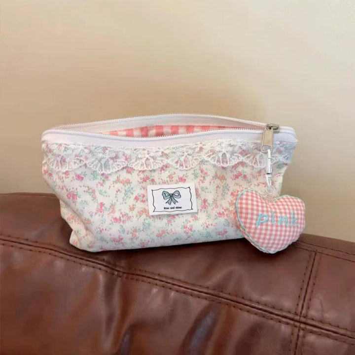 Floral Embellished Pencil Case