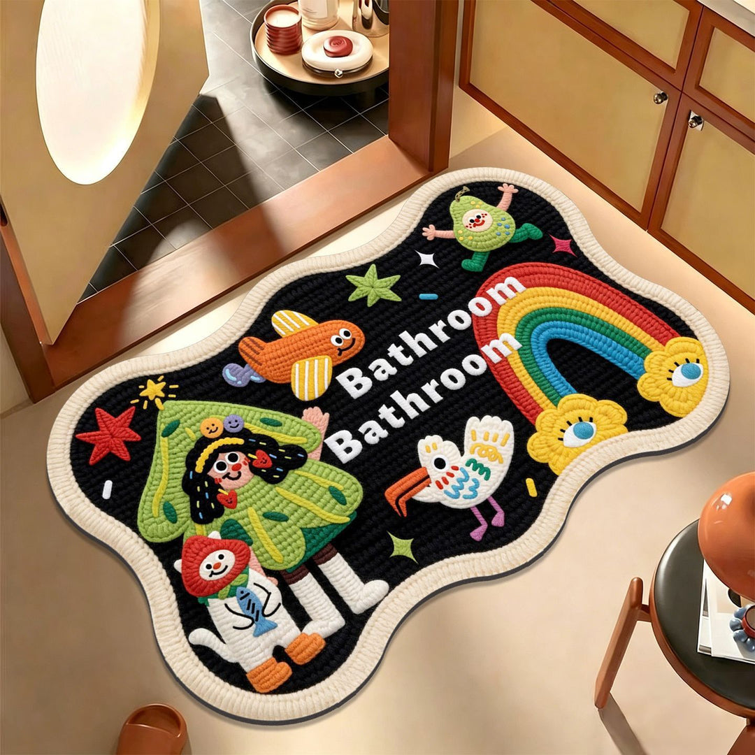 Playful Dog-Themed Area Mat